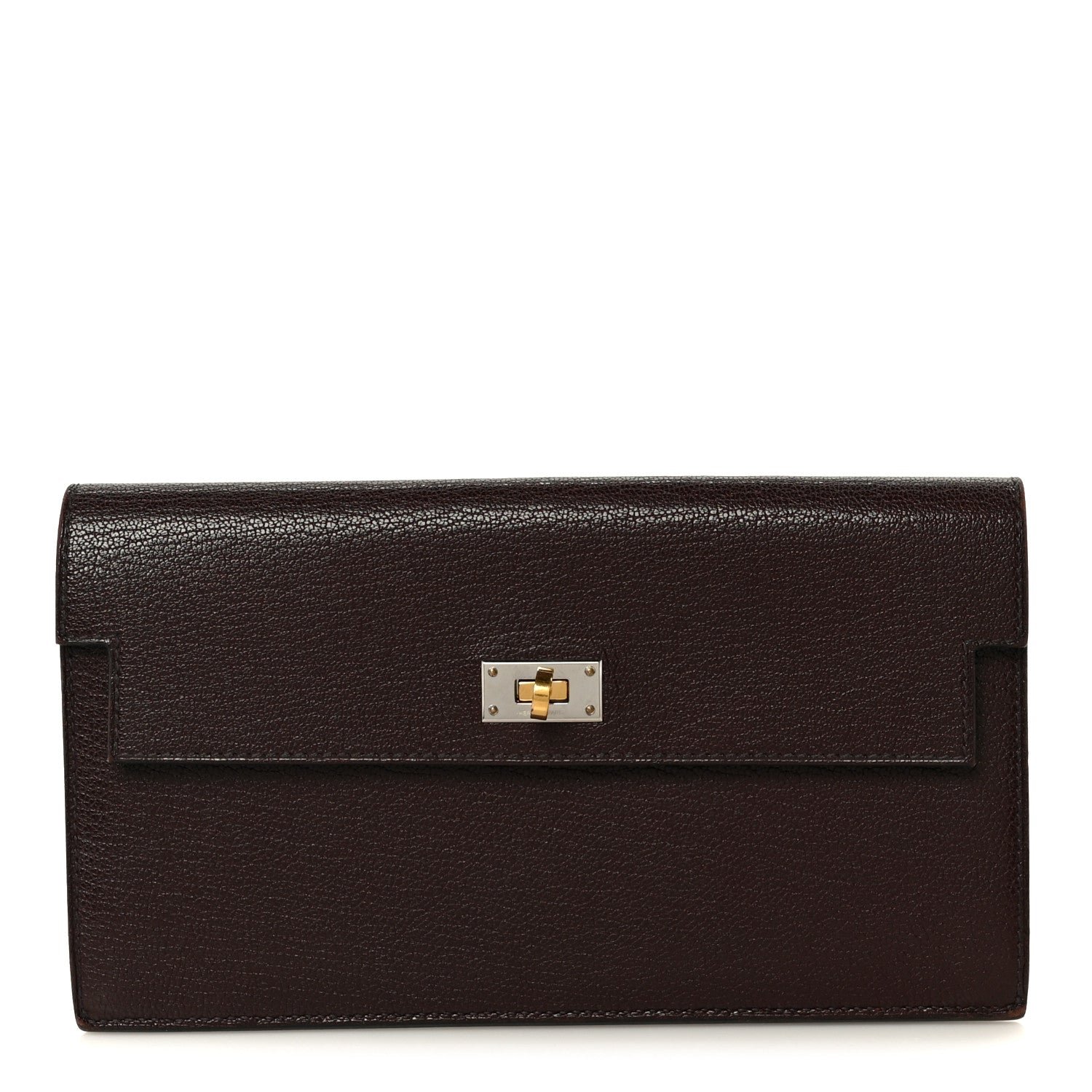 Hermes Chevre Chamkila Kelly Pocket Long Wallet Ebene
