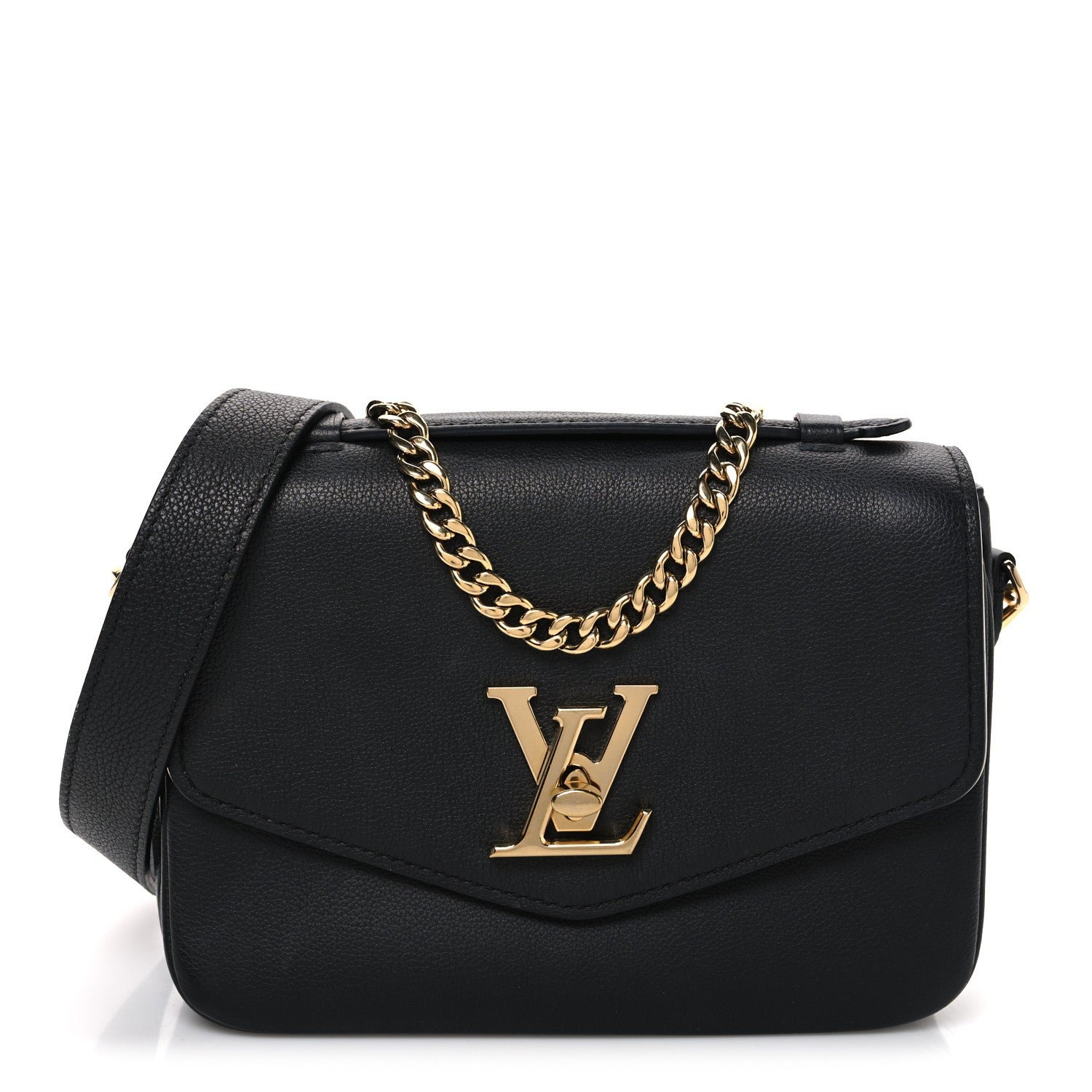 Louis Vuitton Grained Calfskin Lockme Oxford Black