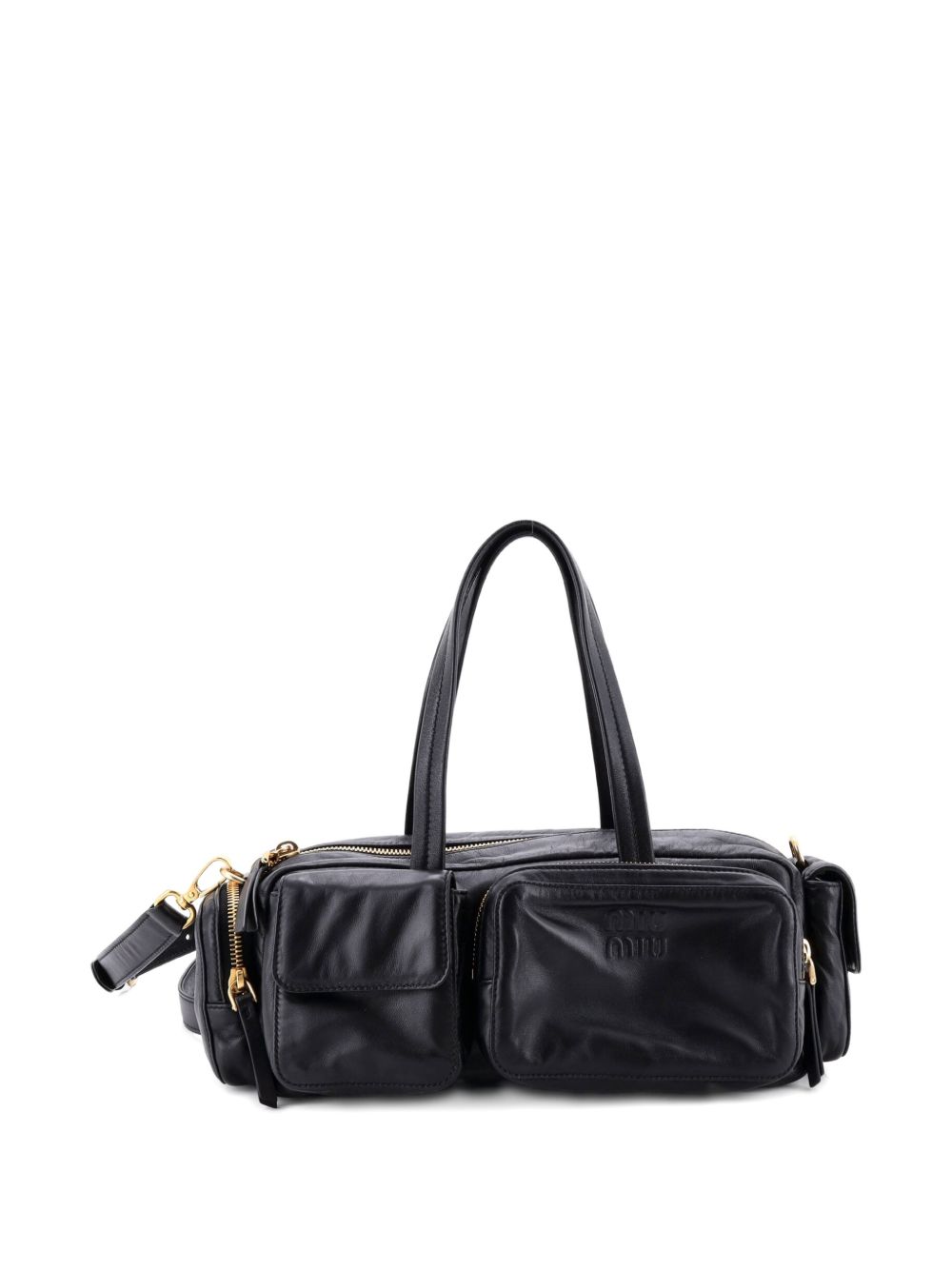 Multi Pocket Leather shoulder bag