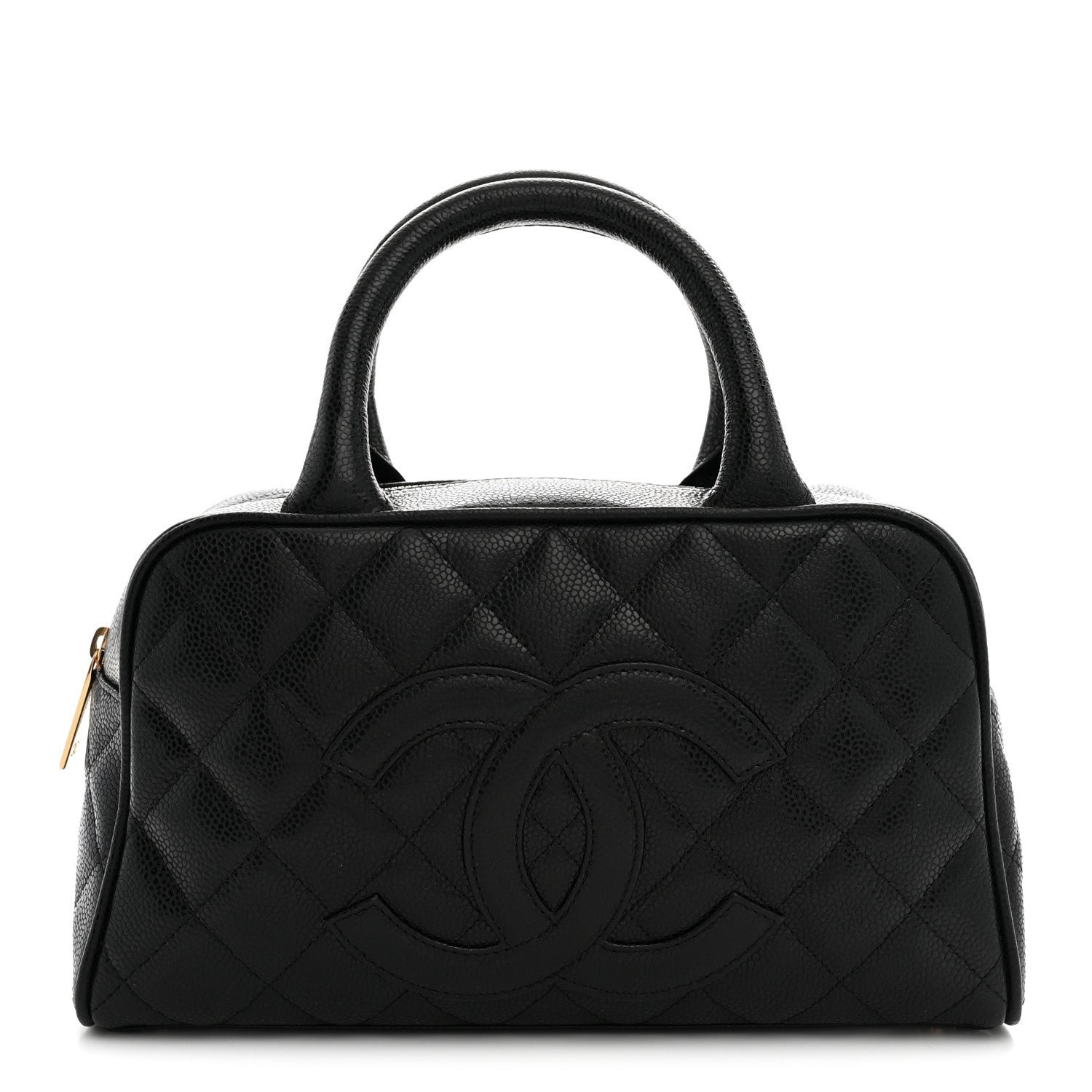 Chanel Caviar Quilted Small Bowler Black