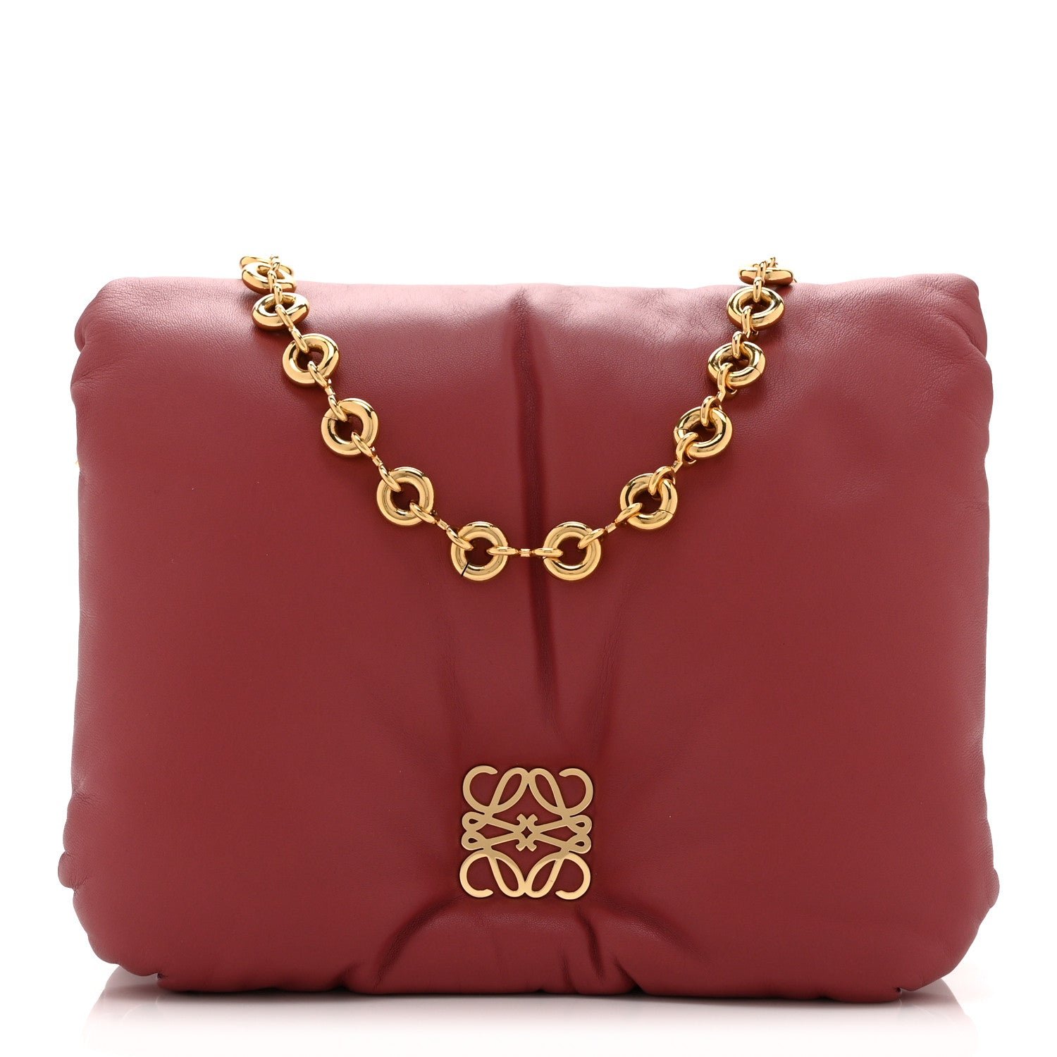 Loewe Lambskin Goya Puffer Bag Plumrose