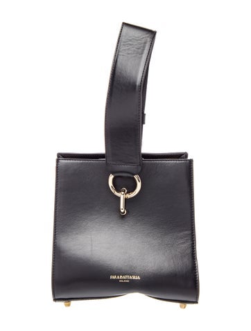 Sara Battaglia Leather Top Handle Bag
