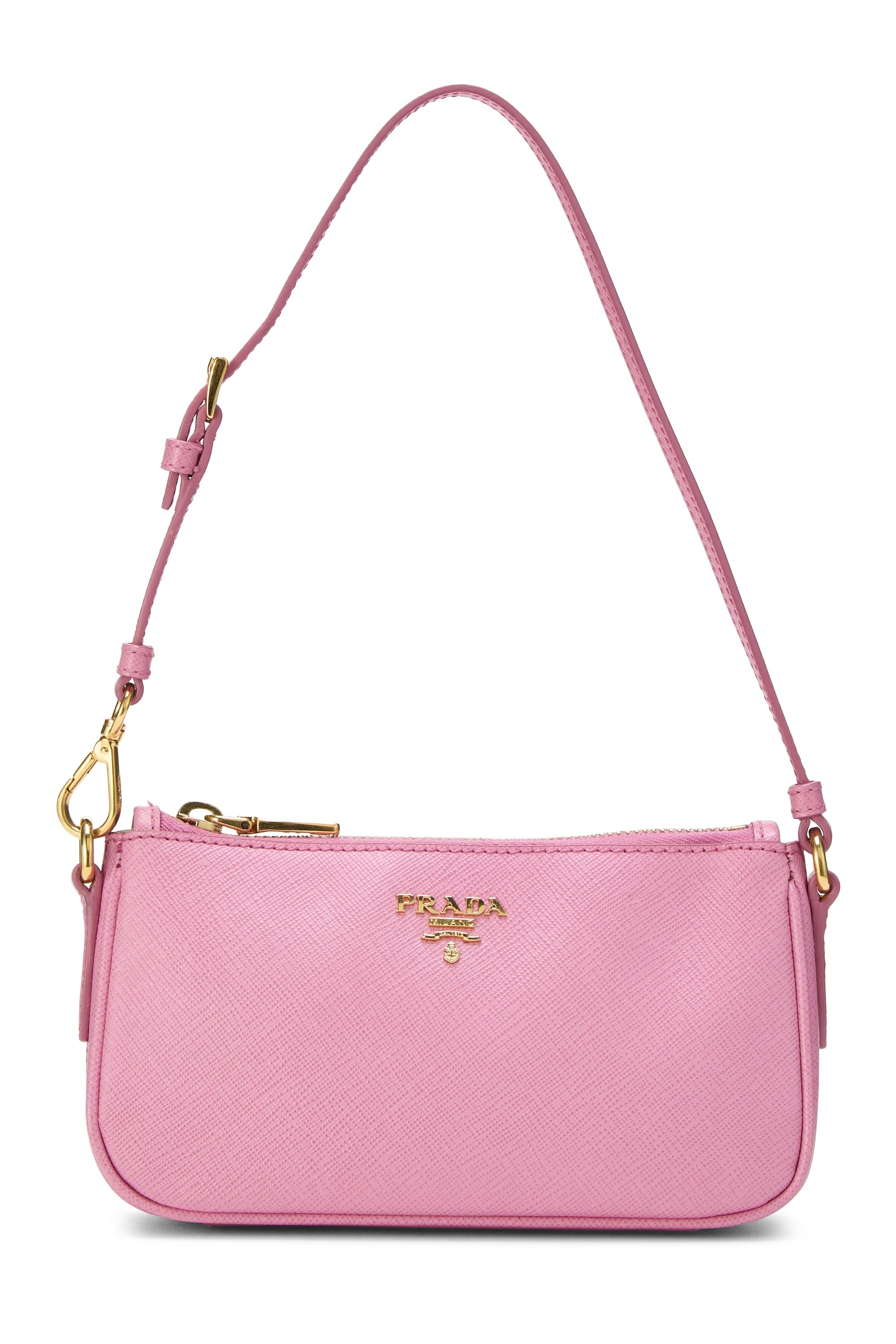 Pink Saffiano Shoulder Bag Mini
