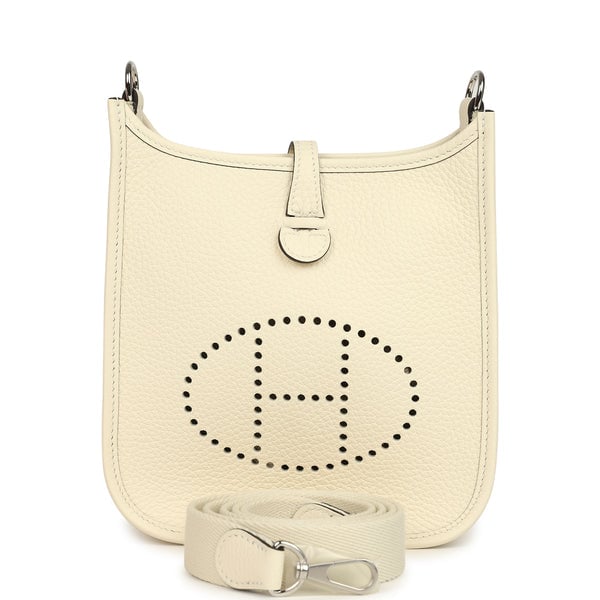 Hermes Hermes Evelyne TPM Cream Clemence Palladium Hardware