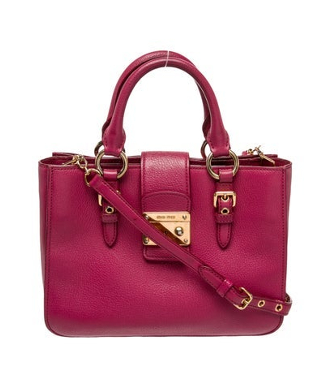 Miu Miu Miu Leather Top Handle Bag