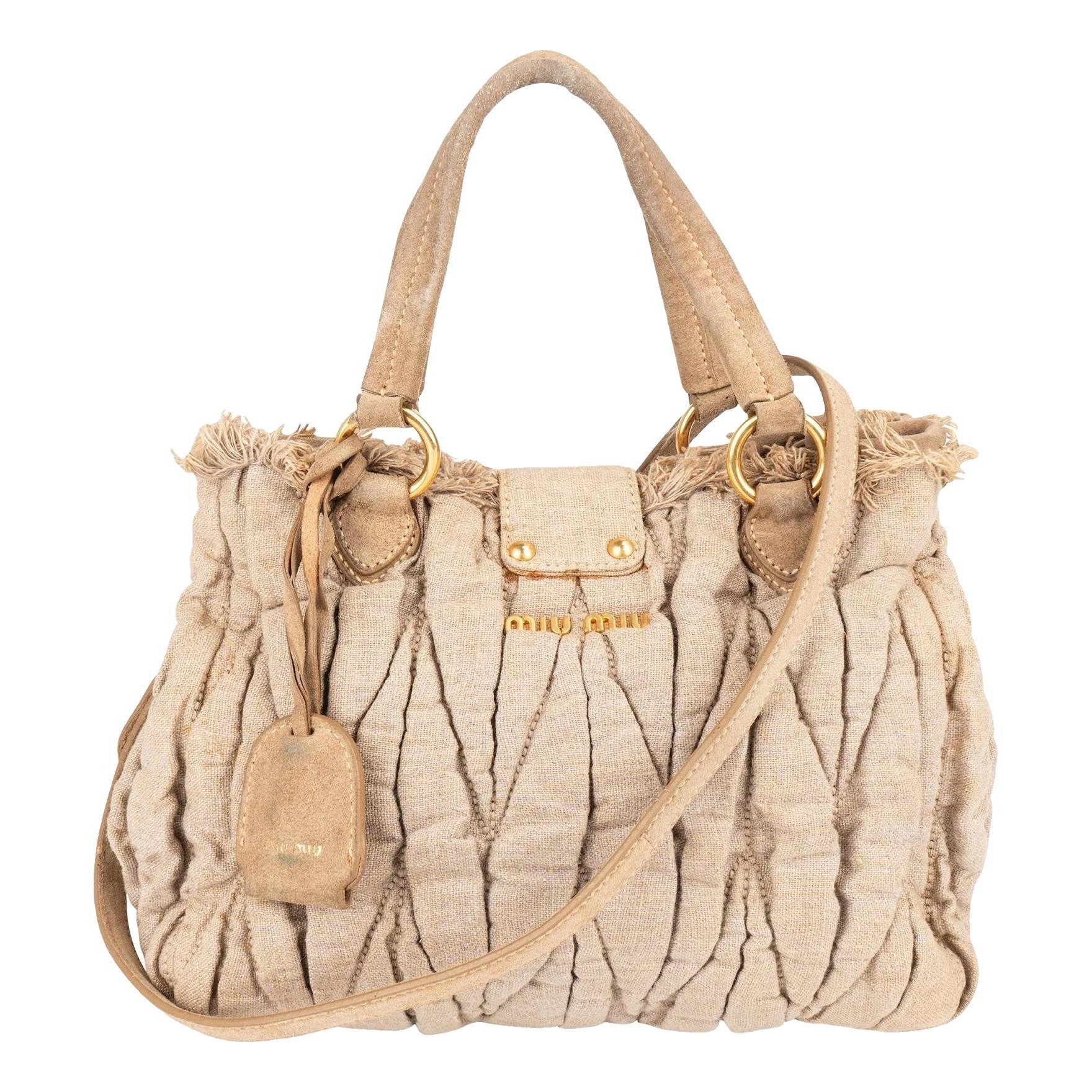 Vitello cloth handbag