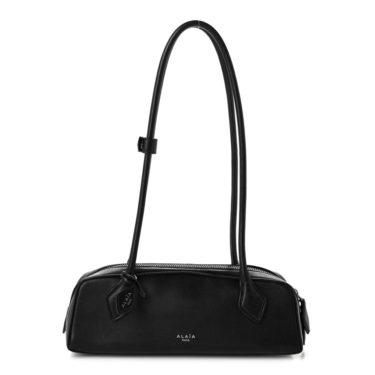 Alaia Shiny Goatskin Small Le Teckel Bag Black