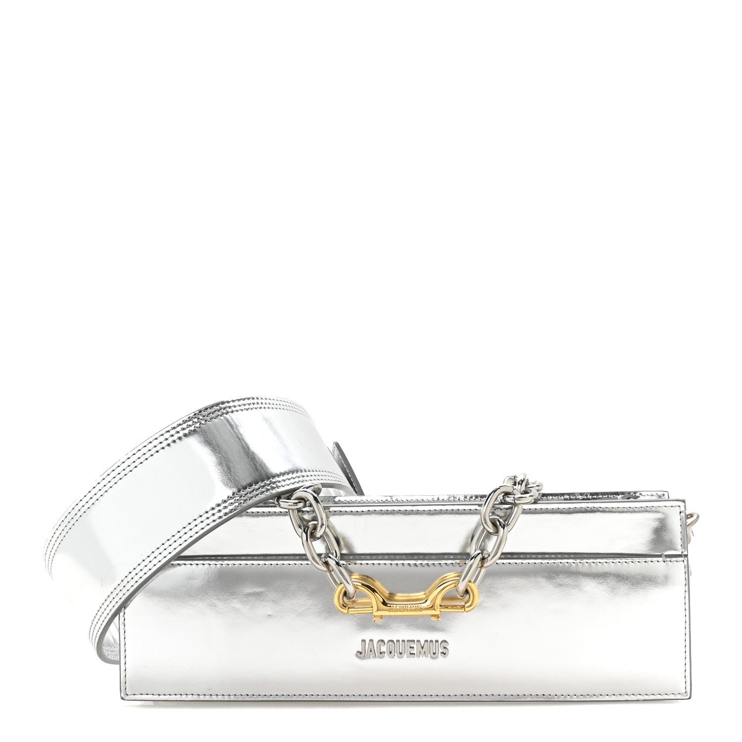 Jacquemus Jacquemus Metallic Calfskin Le Sac Ciuciu Silver
