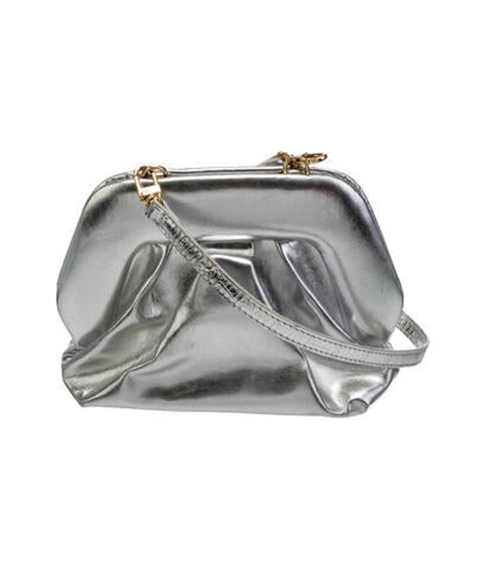 Themoire Leather Evening Bag