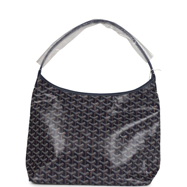 Goyard Goyard Goyardine Navy Blue Boheme Hobo Bag Palladium Hardware