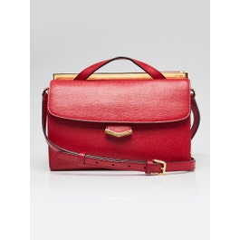 Fendi Fendi Red Saffiano Leather Demi Jour Small Bag 8BT245