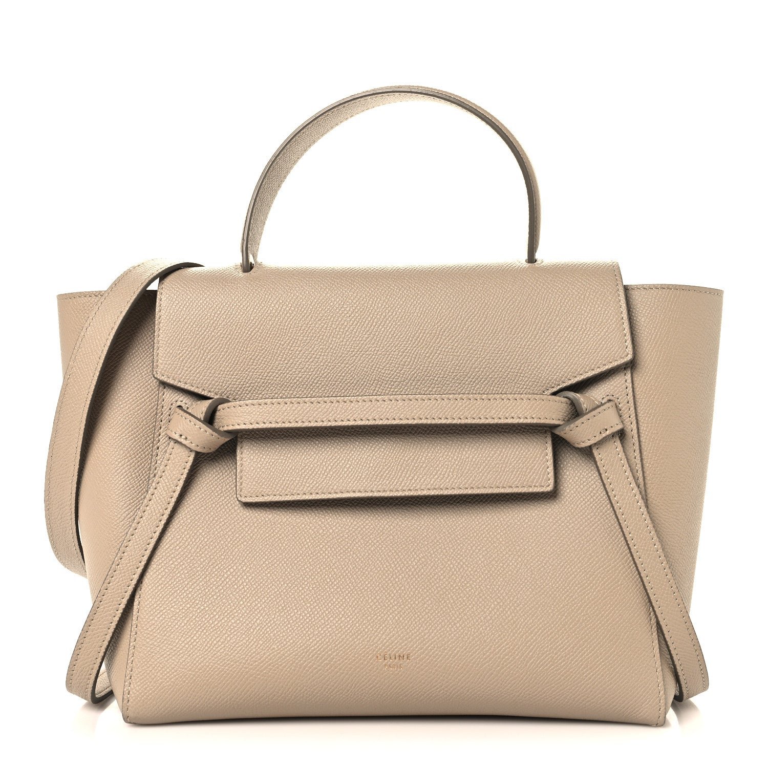 Celine Grained Calfskin Micro Belt Bag Light Taupe