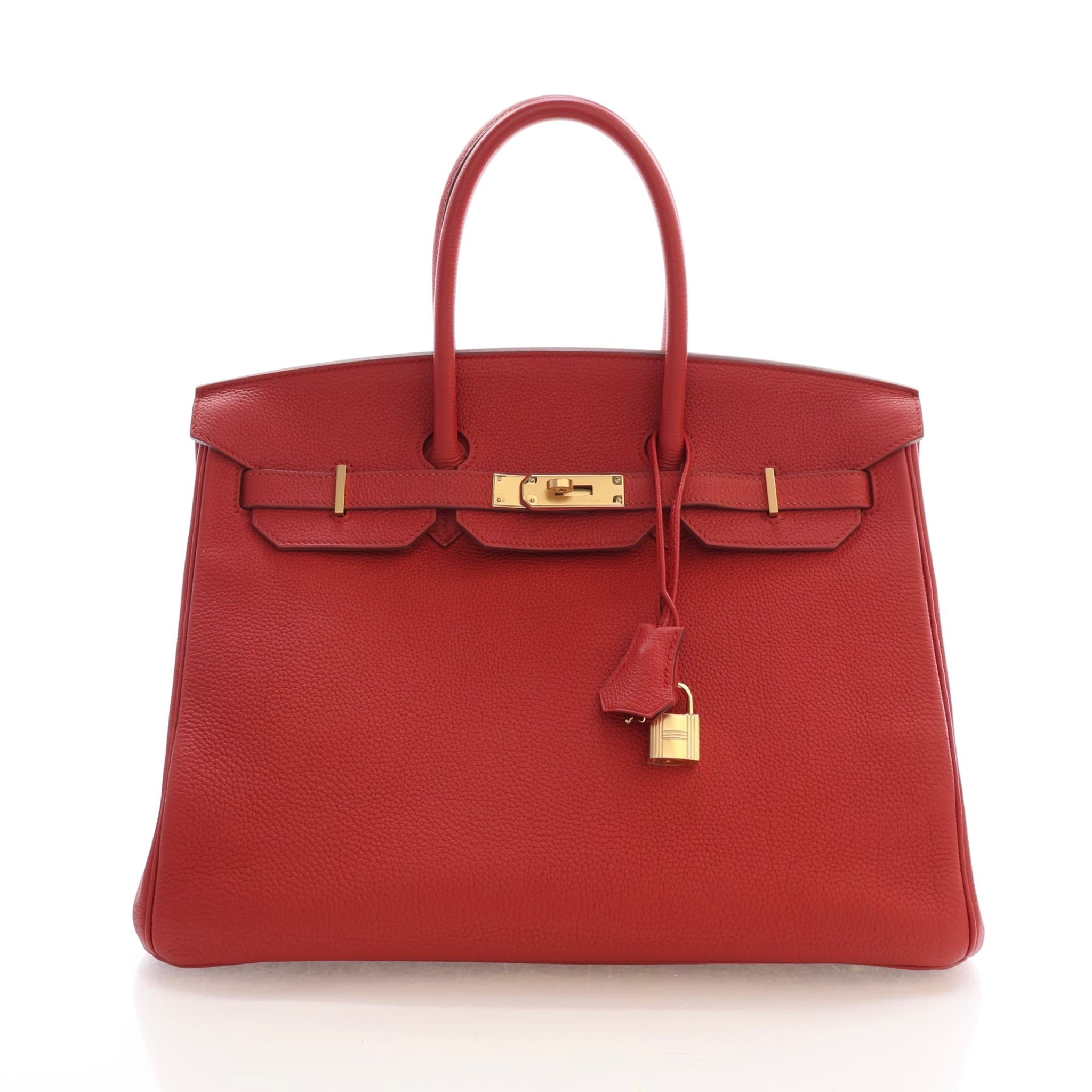Hermes Rouge Casaque Togo Birkin 35