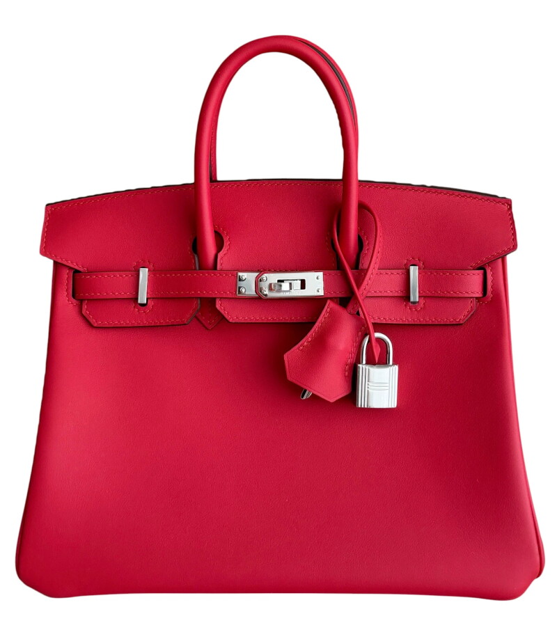 Rouge de Coeur Swift Birkin 25 Palladium Hardware, 2026