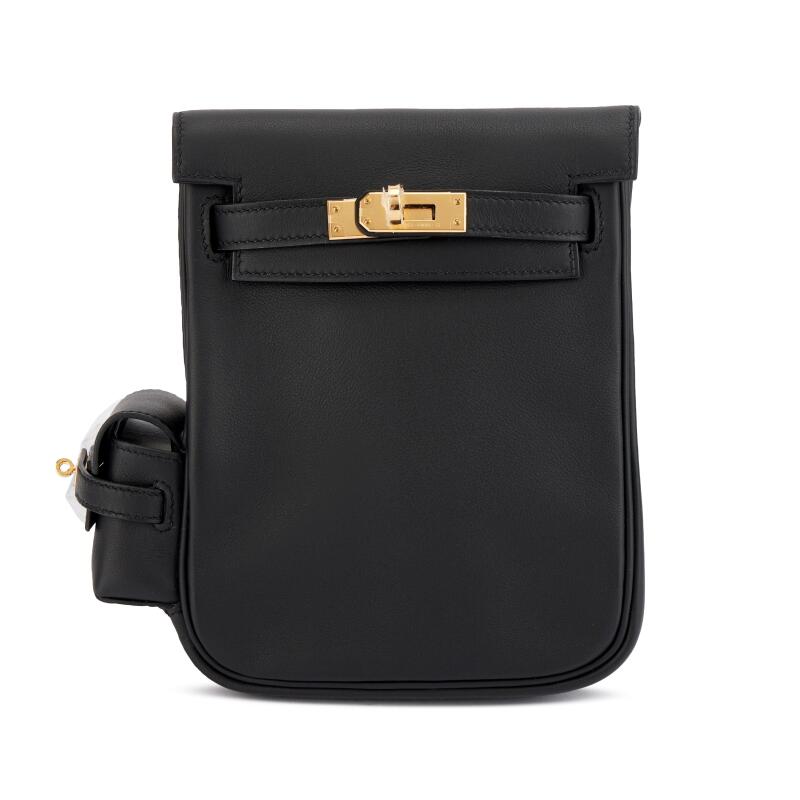 Hermes Black Swift Kelly Jump Backpack Gold Hardware, 2025