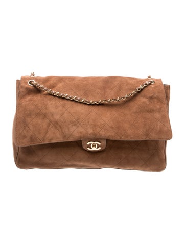 2026 Suede Large Souplissimo Maxi Flap Bag