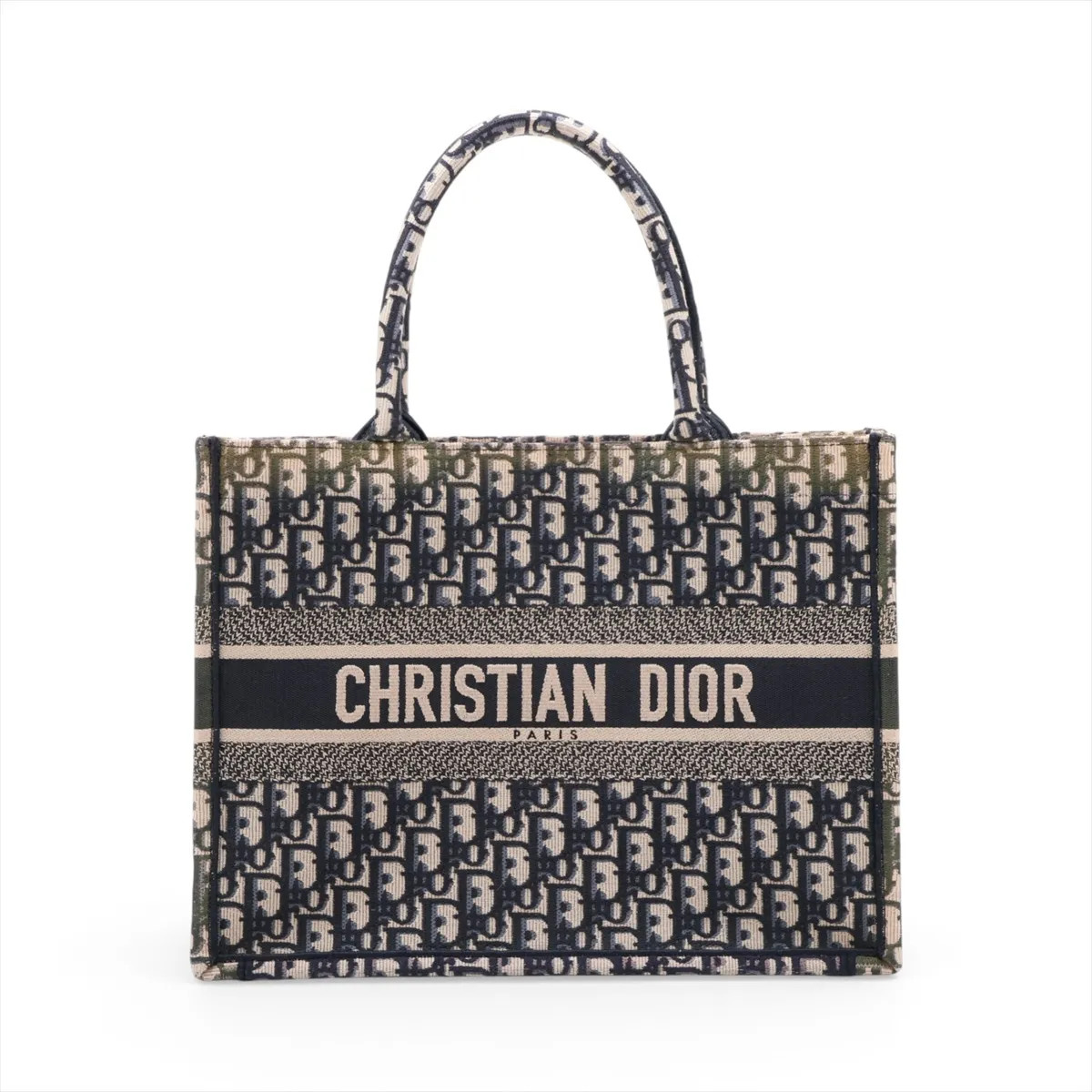 Christian Dior Oblique Book Tote Medium canvas Tote bag Navy Blue