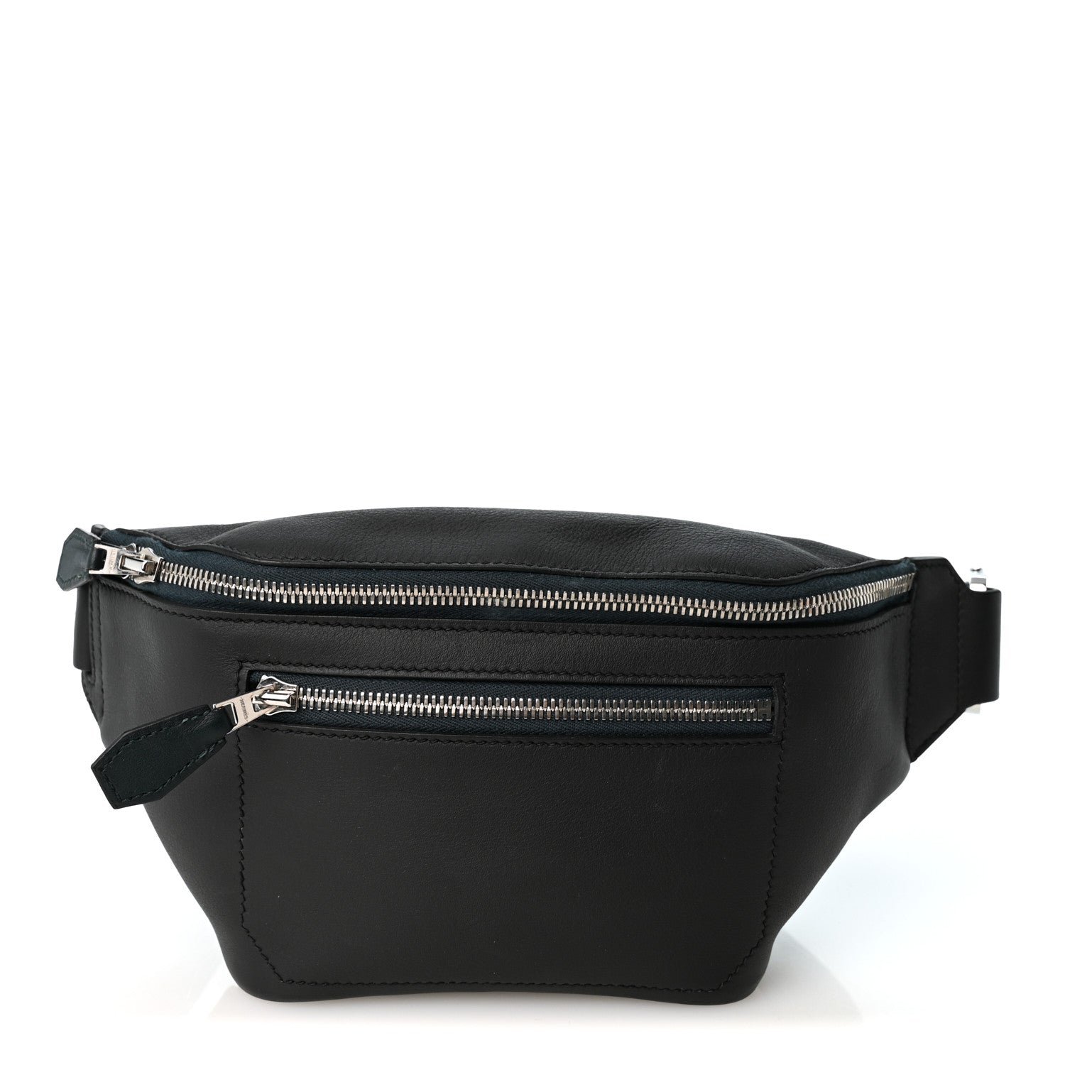 Hermes Taurillon Cristobal Cityslide Belt Bag PM Bleu Indigo Vert Cypress