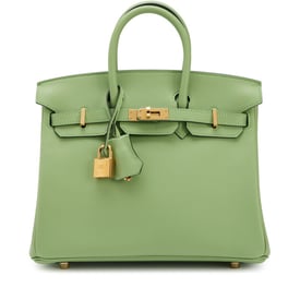 Hermes Vert Criquet Swift Birkin 25 Gold Hardware, 2020