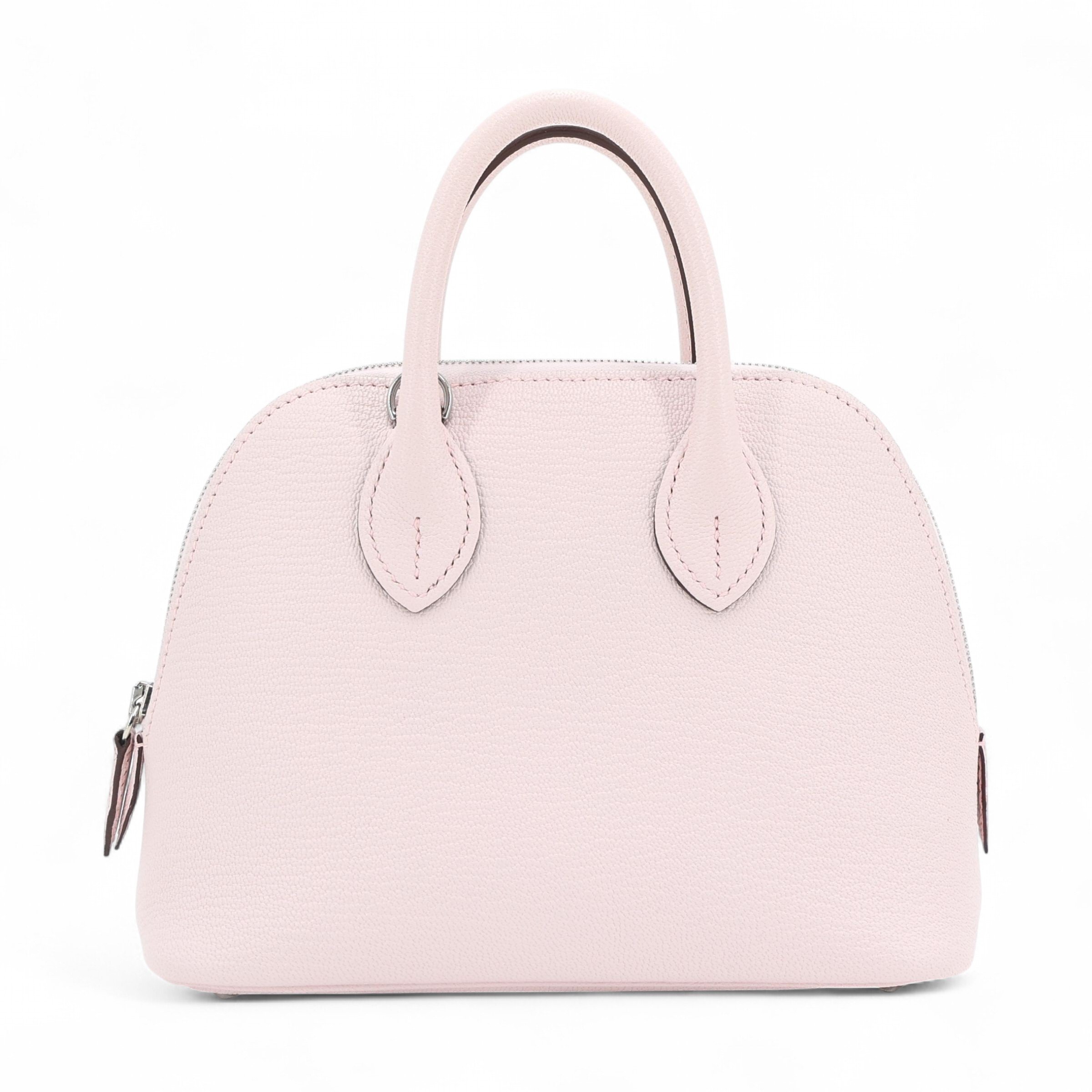 Hermes Brand New ( Rank N ) HERMÈS Mini Bolide 1923 Rose Darling (M7) Chevre Palladium hardware K (2025)