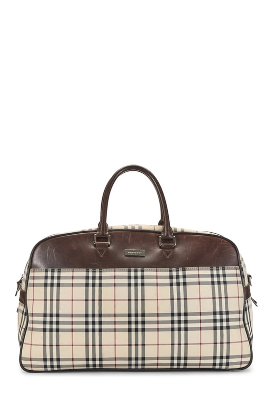Brown House Check Canvas Bowler Large