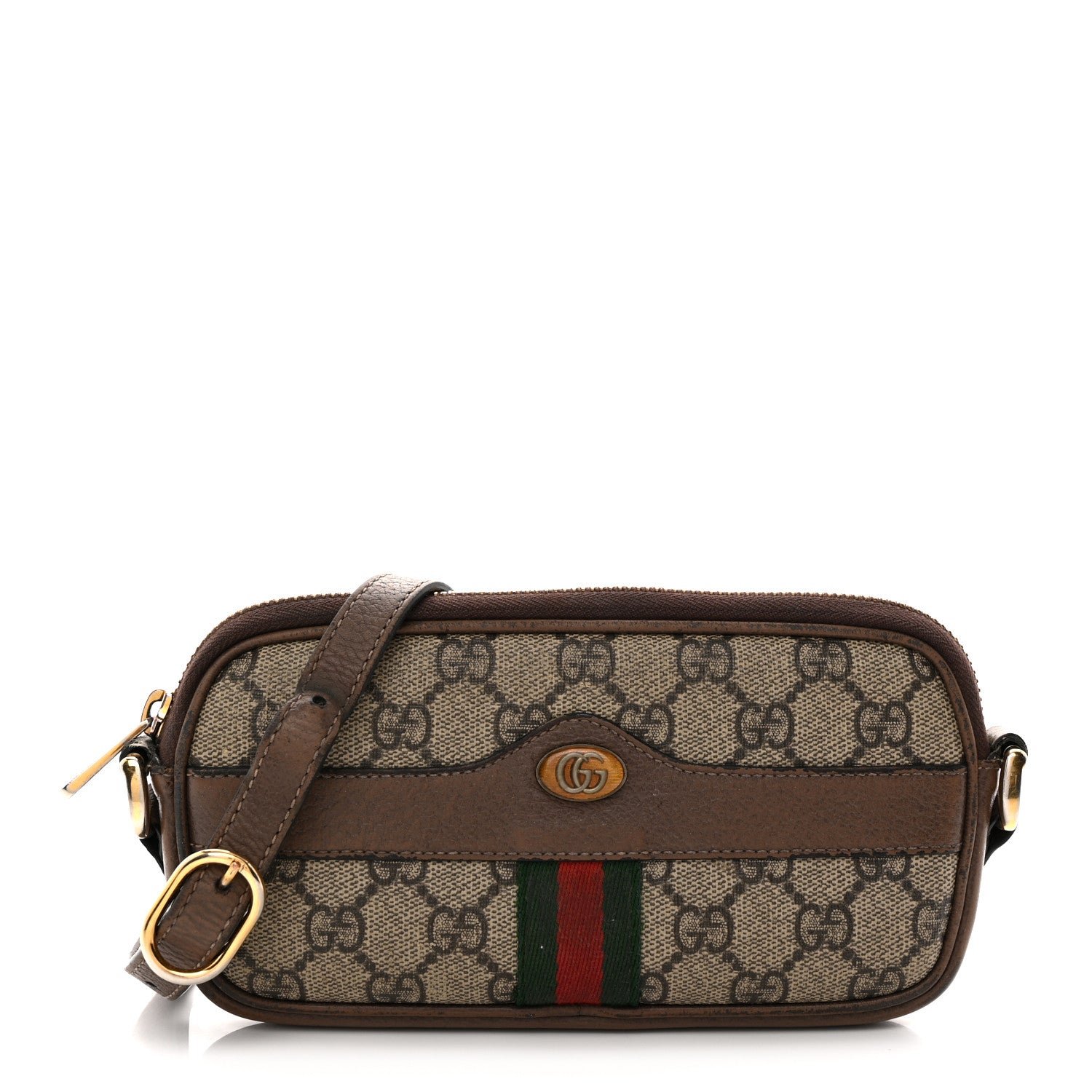 GG Supreme Monogram Web Mini Ophidia GG Bag Brown