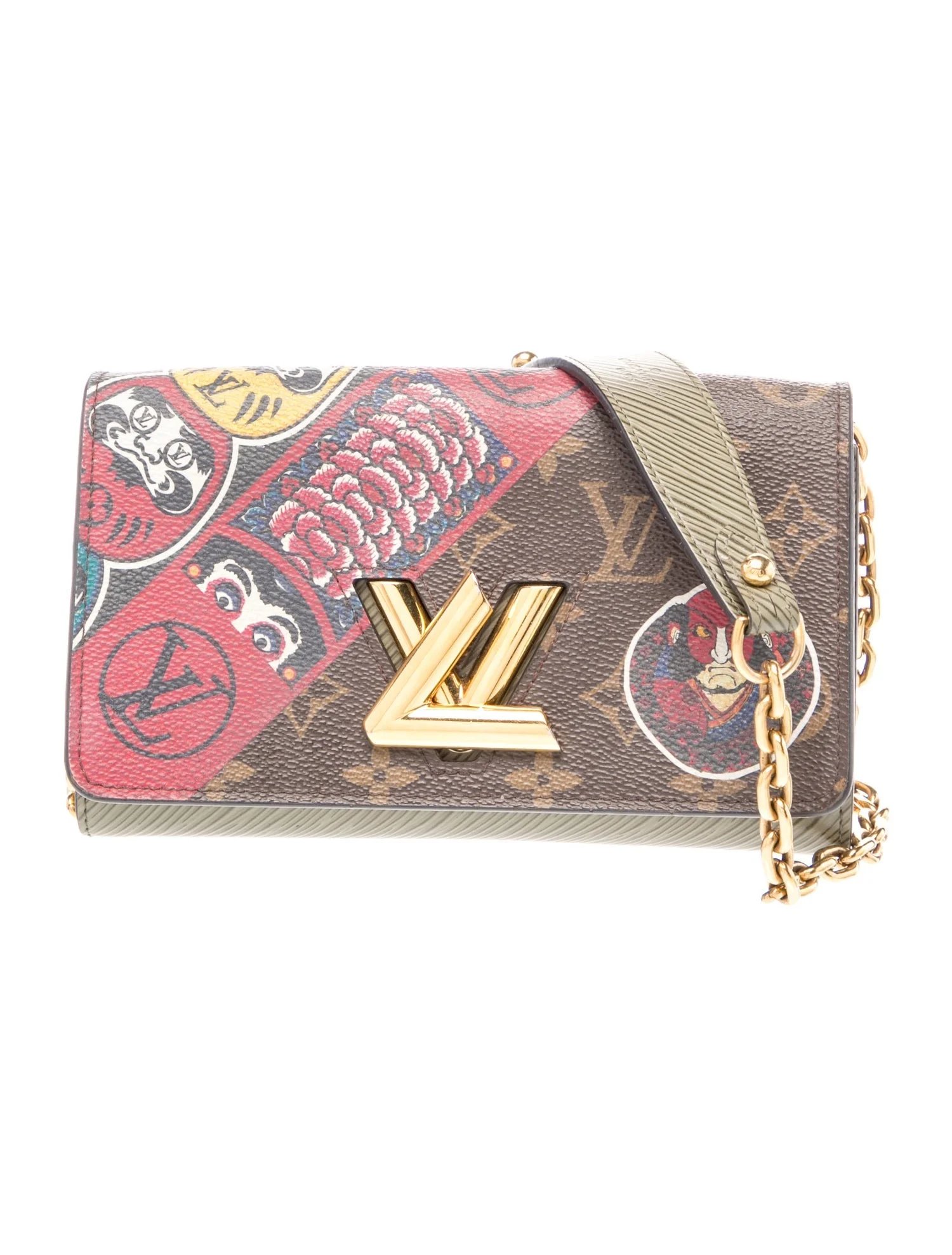 LV Monogram kabuki twist wallet on chain