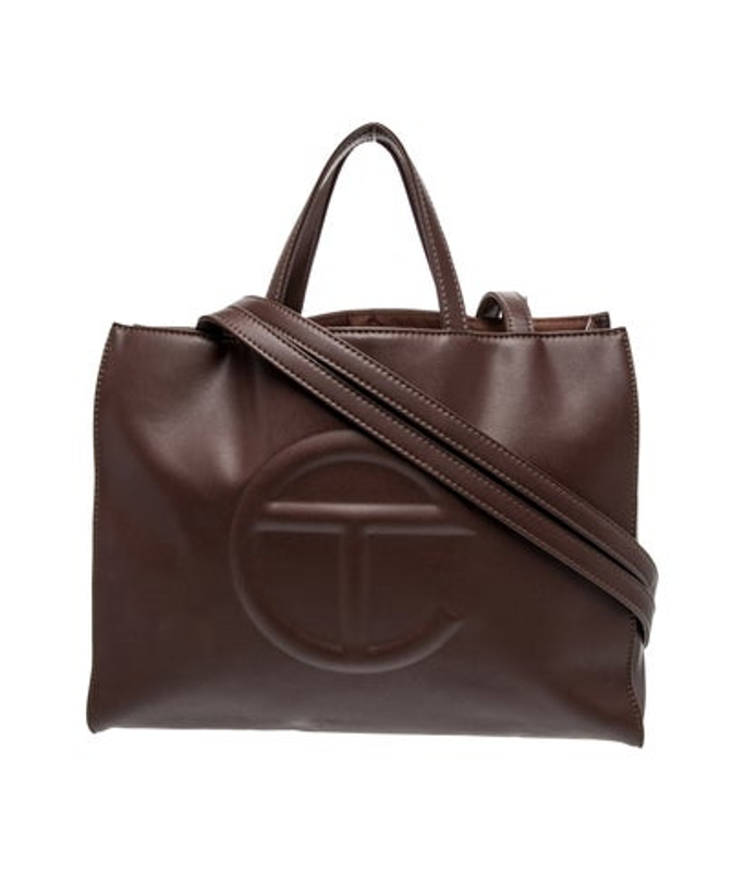 Telfar Vegan Leather Medium Chocolate Shopping Bag Medium