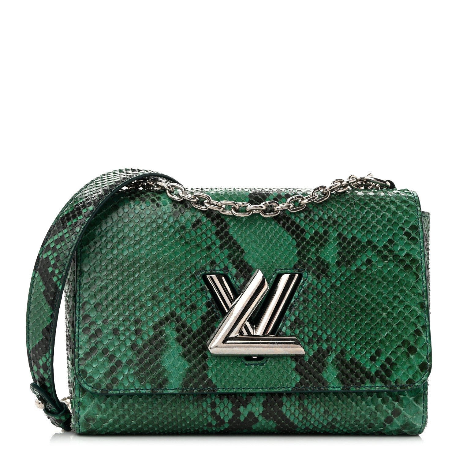 Louis Vuitton Louis Vuitton Snakeskin Twist Shoulder Bag MM Green
