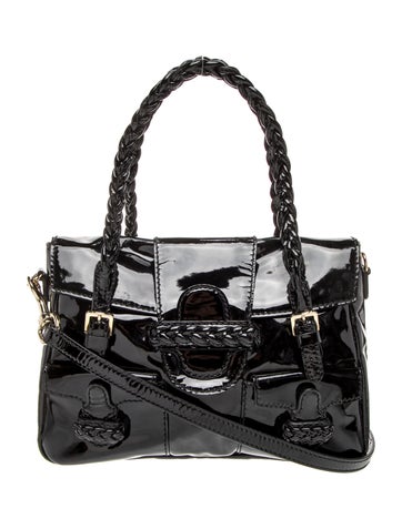 Patent Leather Top Handle Bag