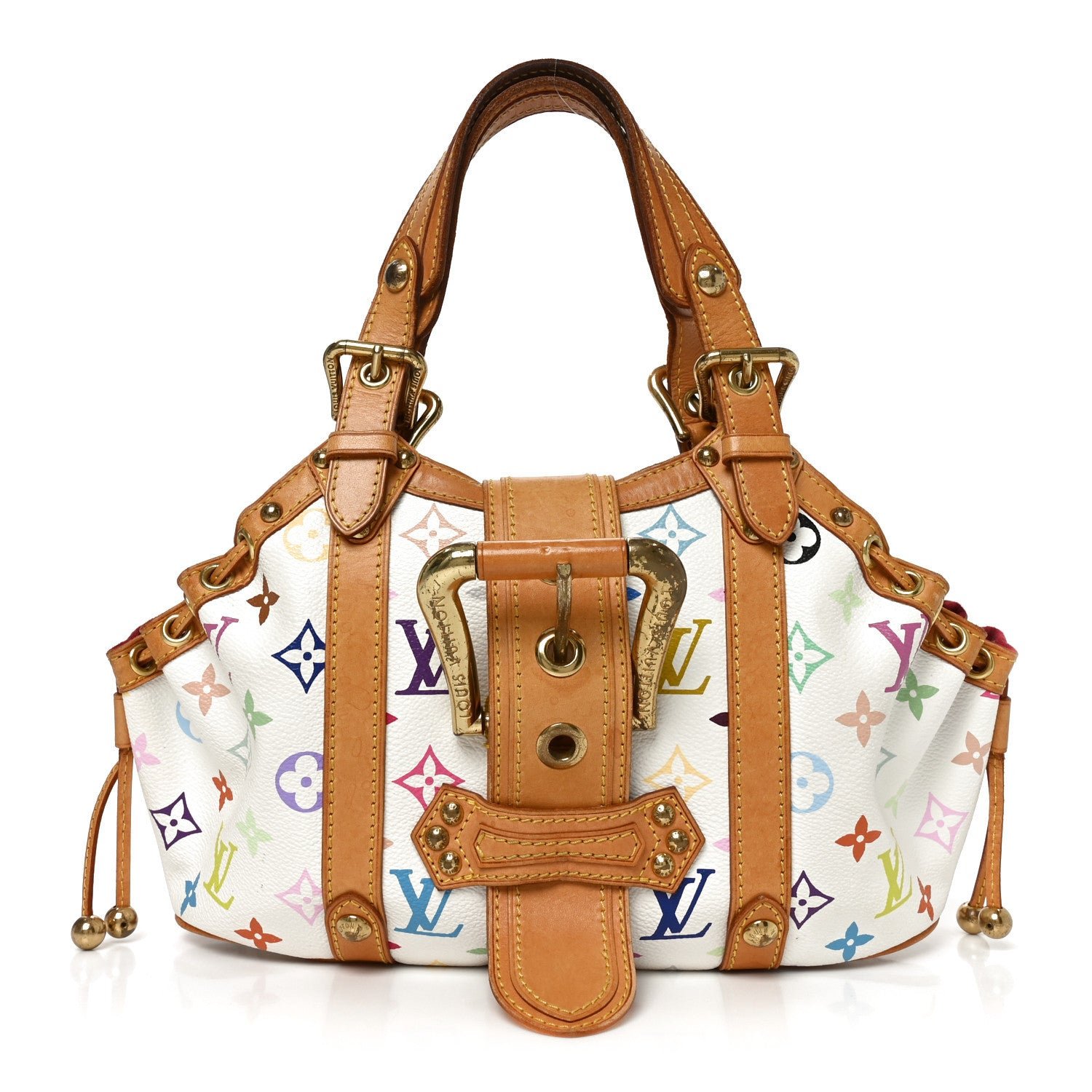 Louis Vuitton Monogram Multicolor Theda GM White