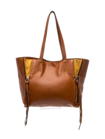 Leather Milo tote bag Medium