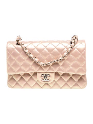 Iridescent Medium Double Flap Bag