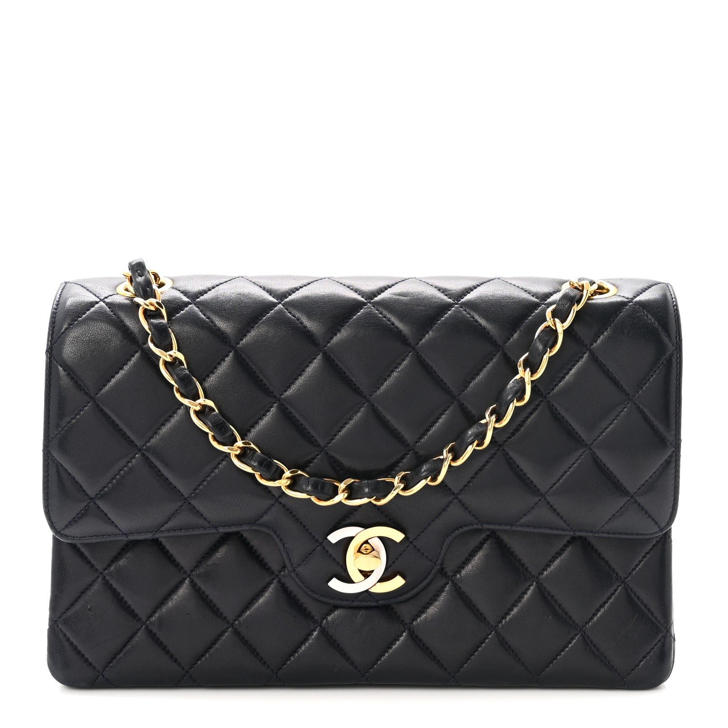 Chanel Lambskin Quilted Small Double Flap Bag Black
