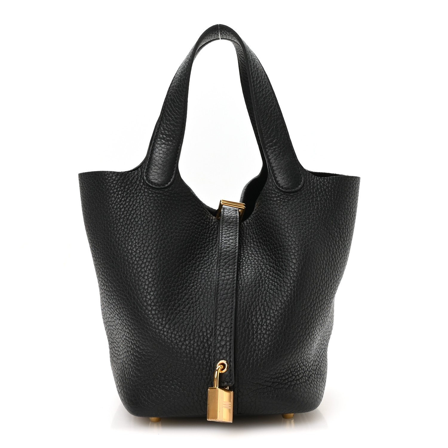 Hermes Taurillon Clemence Picotin Lock 18 PM Black