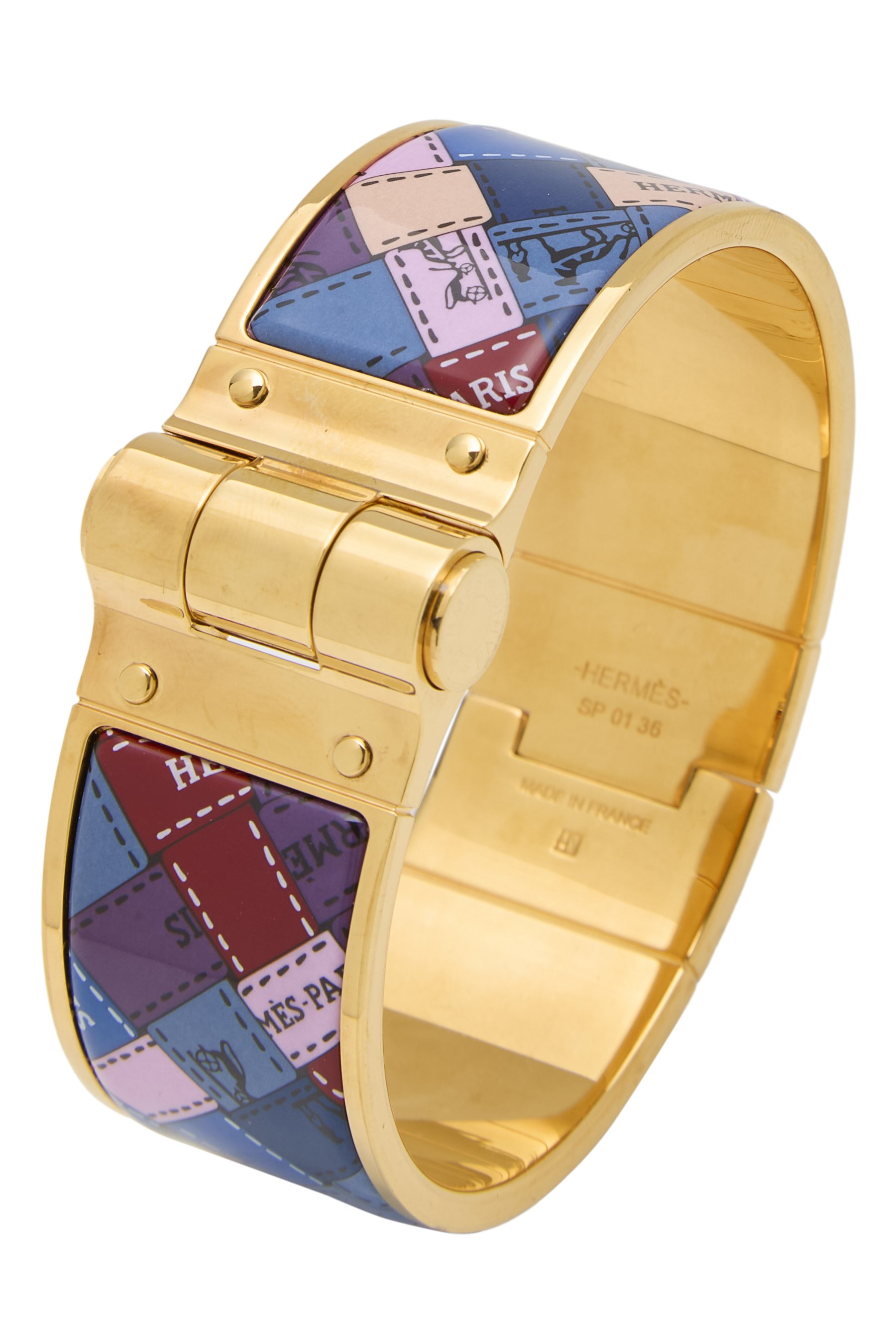 Multicolor Enamel Charniere Uni Cuff Wide