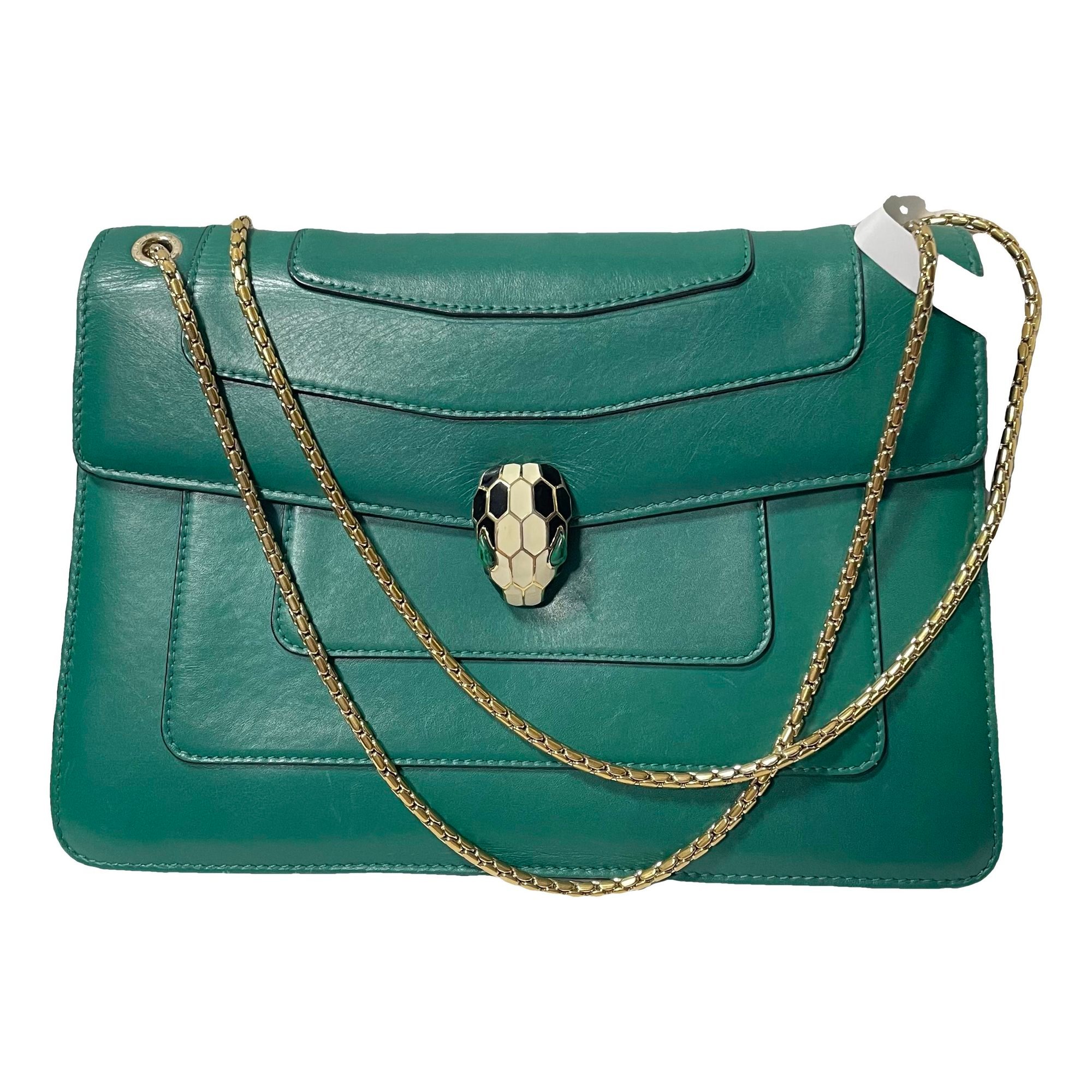 Serpenti leather handbag