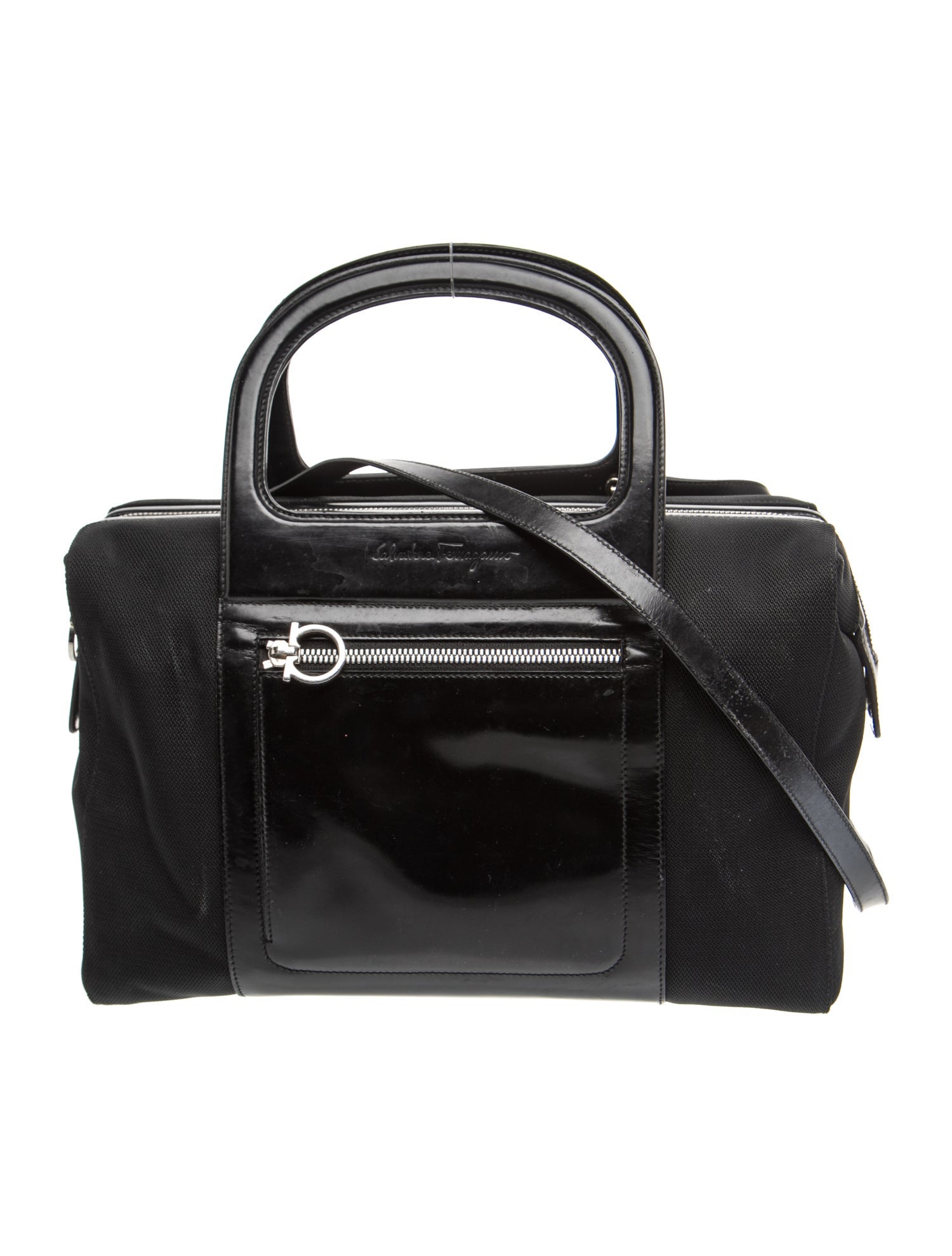 Ferragamo Nylon Top Handle Bag