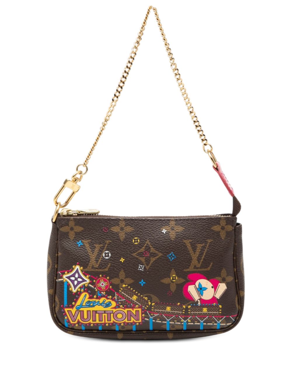 Louis Vuitton 2020 Monogram Vivienne Christmas Roller Coaster Mini Pochette Accessoires handbag