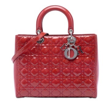 Large Patent Cannage Lady Dior