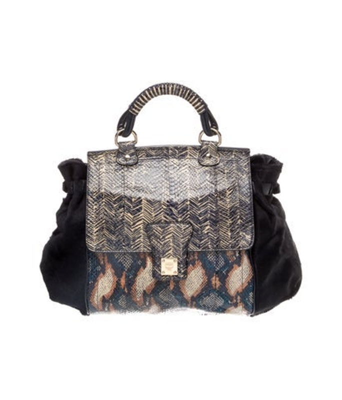 MCM Leather Top Handle Bag