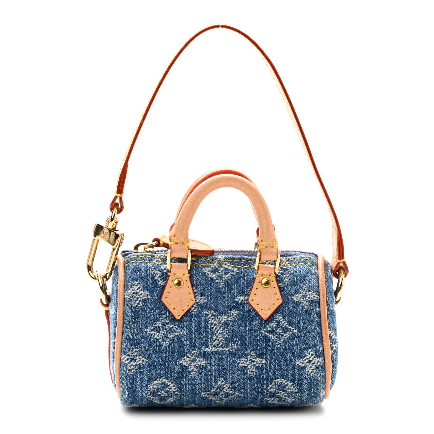 Louis Vuitton Monogram Micro Speedy Bag Charm Denim Sunset Blue