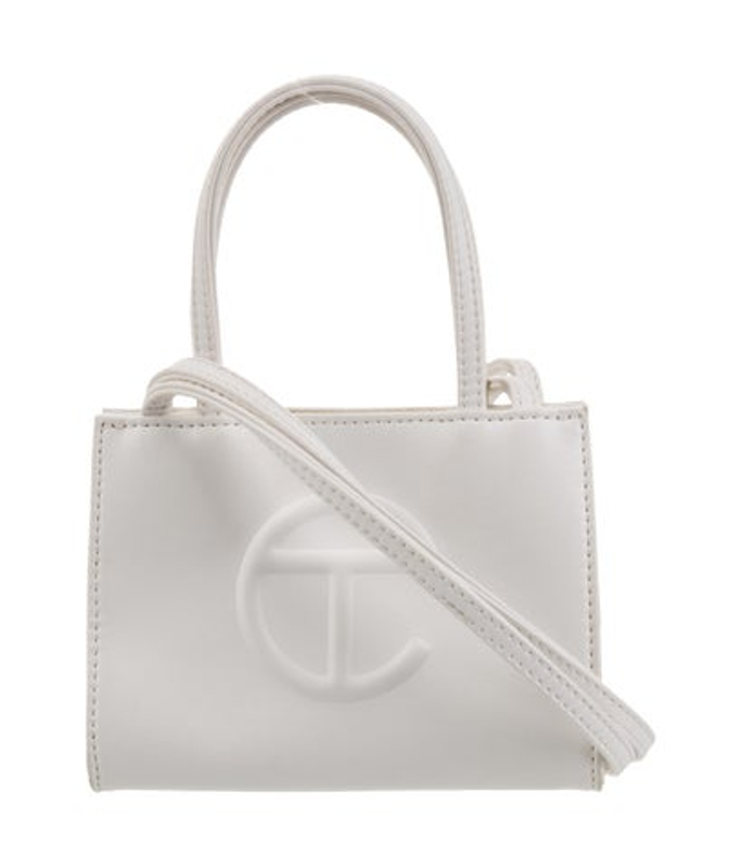 Telfar Vegan Leather White Shopping Bag Mini
