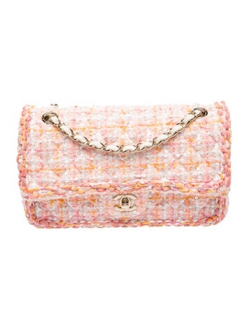 Classic Tweed Sequin Medium Double Flap Bag