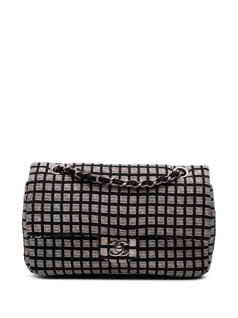 2014 Medium Classic Ribbon Tweed Double Flap shoulder bag