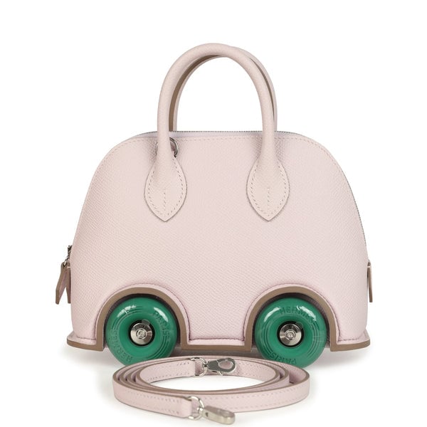 Hermes Hermes Bolide On Wheels 1923 Mauve Pale and Vert Vertigo Epsom Palladium Hardware