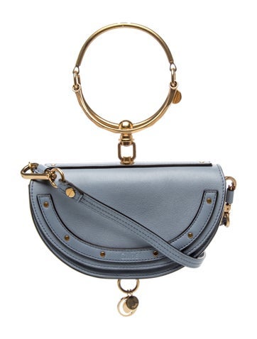 Leather Calfskin Nile Bracelet Minaudiere Bag Small, Small
