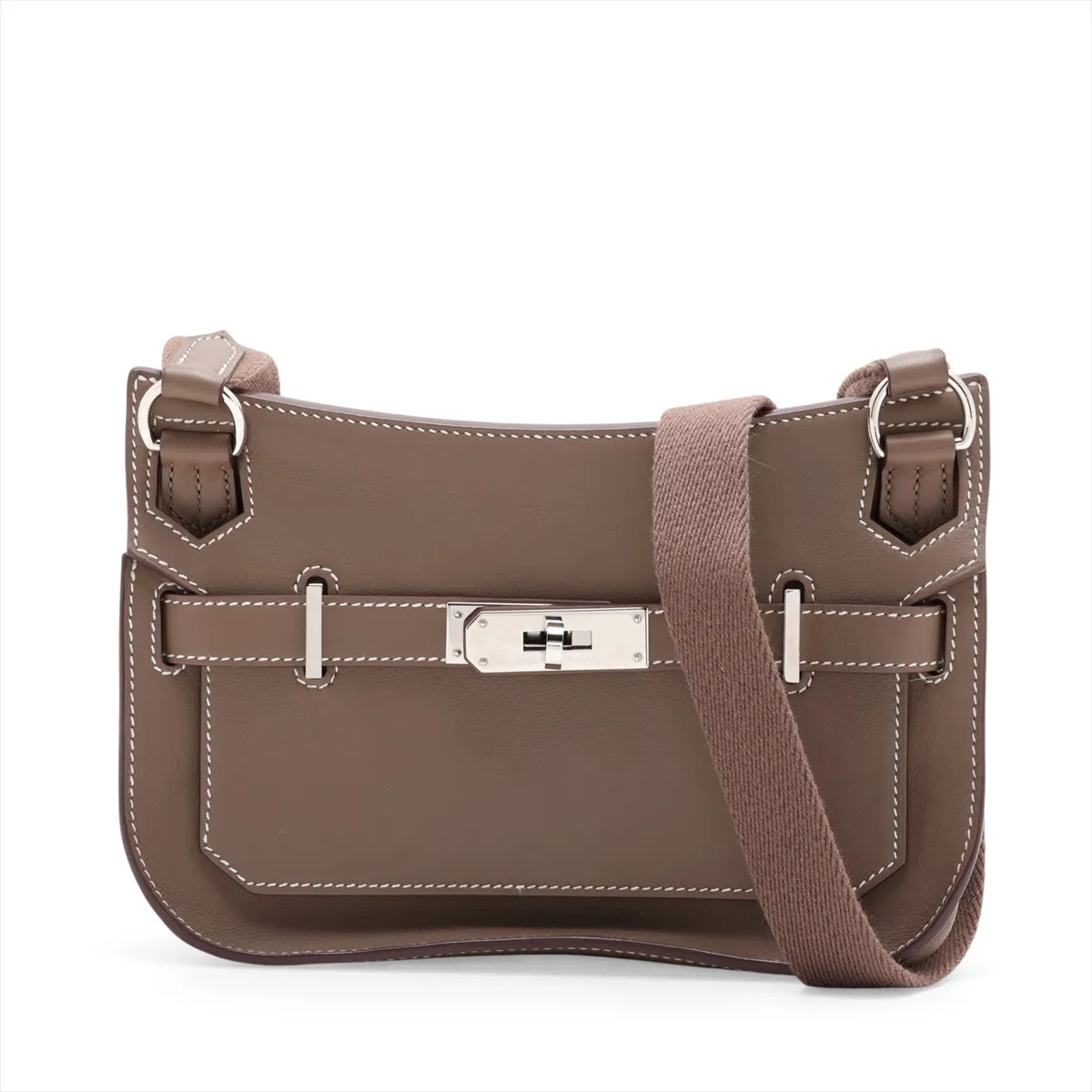 Hermès Gypsiere mini Veau Swift Etoupe Silver Metal Fittings
