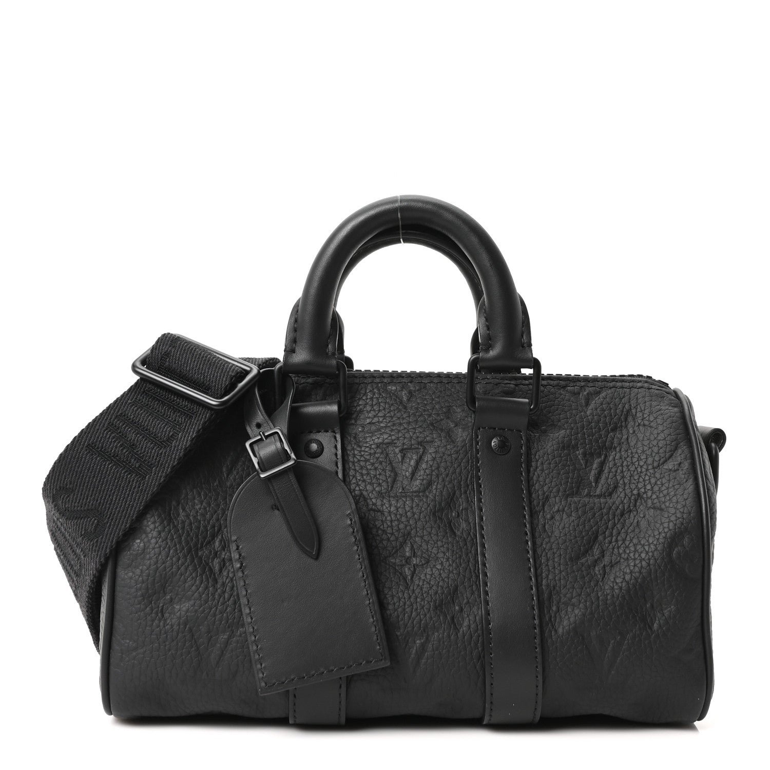 Louis Vuitton Monogram Taurillon Keepall Bandouliere 25 Black