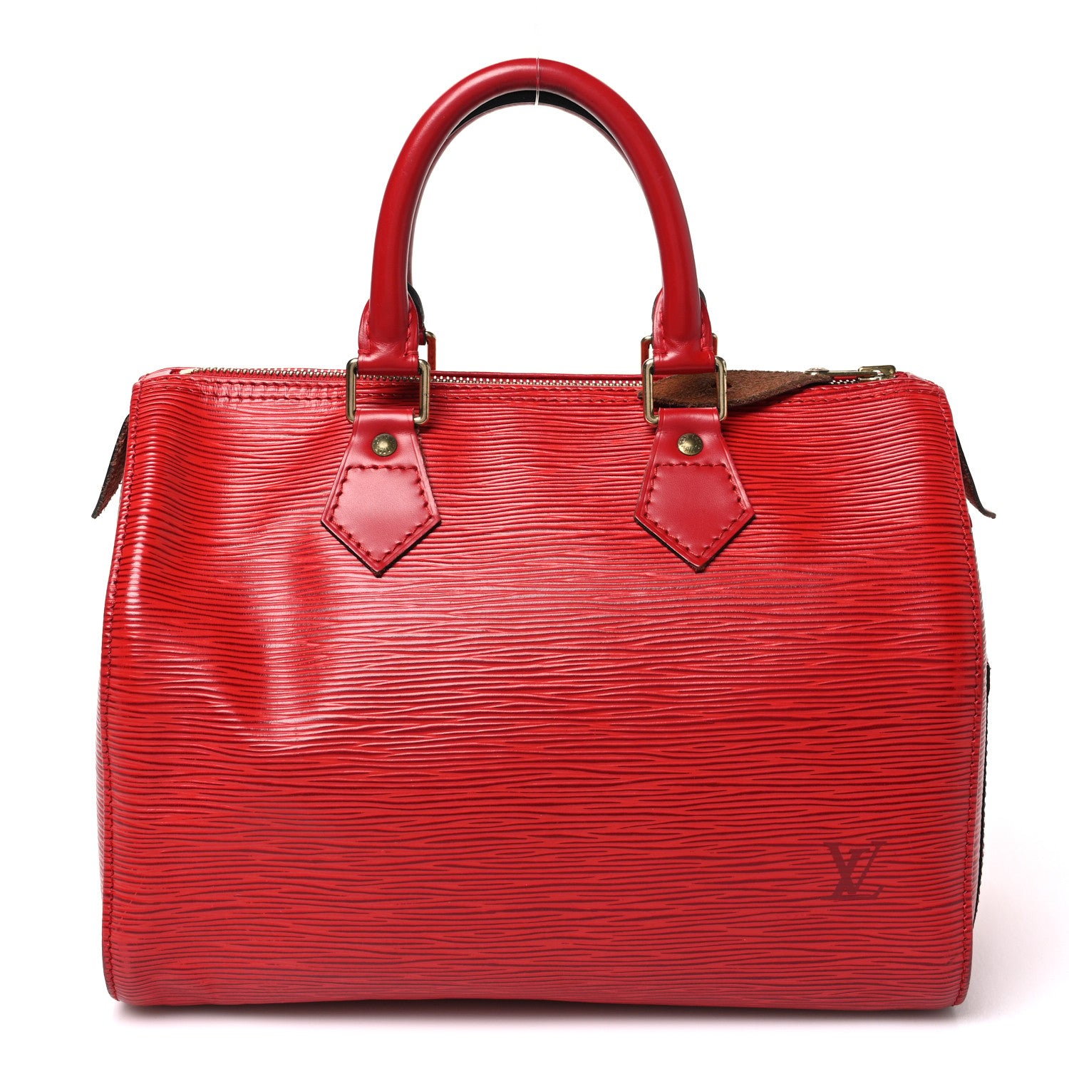 Louis Vuitton Epi Speedy 25 Castillan Red